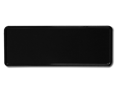 Pram plate black glossy 300 mm